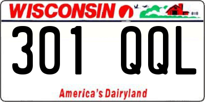 WI license plate 301QQL