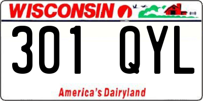 WI license plate 301QYL