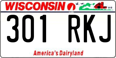 WI license plate 301RKJ