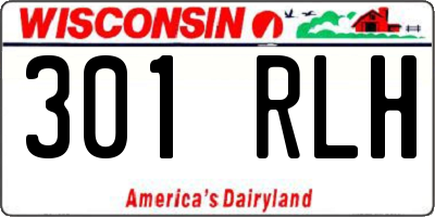 WI license plate 301RLH