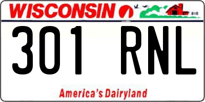 WI license plate 301RNL