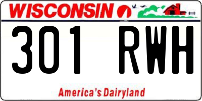 WI license plate 301RWH