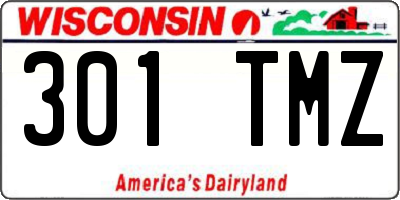 WI license plate 301TMZ