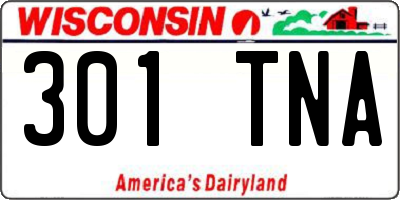 WI license plate 301TNA