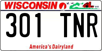 WI license plate 301TNR