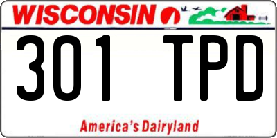 WI license plate 301TPD