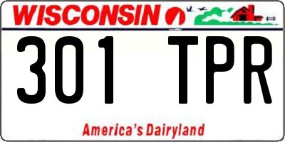 WI license plate 301TPR