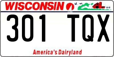 WI license plate 301TQX