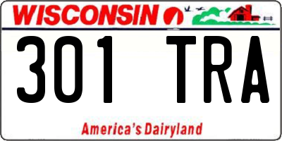 WI license plate 301TRA