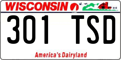 WI license plate 301TSD