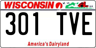 WI license plate 301TVE