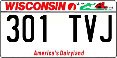 WI license plate 301TVJ