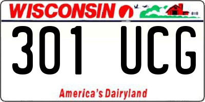 WI license plate 301UCG