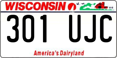 WI license plate 301UJC