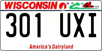 WI license plate 301UXI