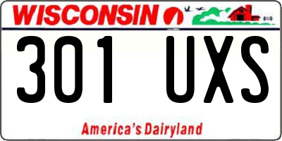 WI license plate 301UXS