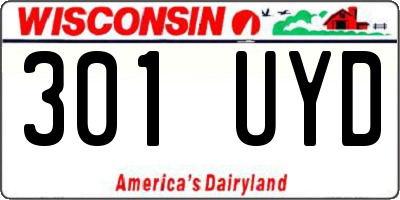 WI license plate 301UYD
