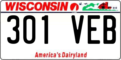 WI license plate 301VEB