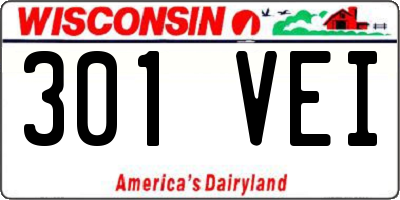 WI license plate 301VEI