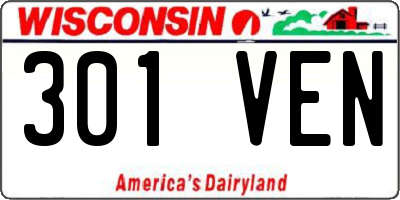 WI license plate 301VEN