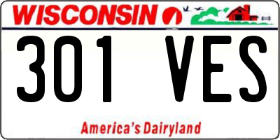WI license plate 301VES