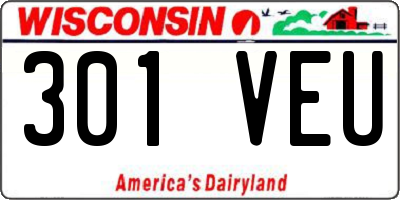 WI license plate 301VEU