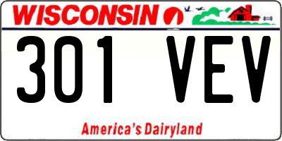 WI license plate 301VEV
