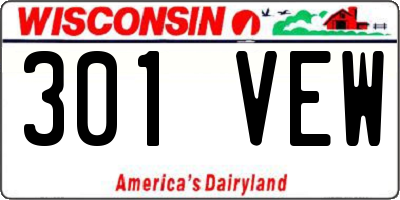WI license plate 301VEW