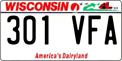 WI license plate 301VFA
