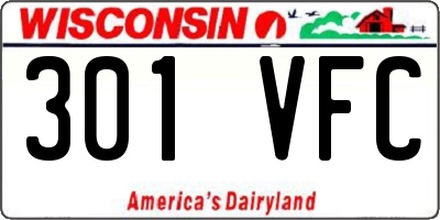 WI license plate 301VFC