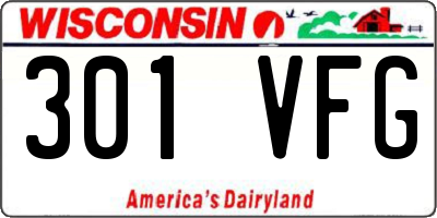 WI license plate 301VFG