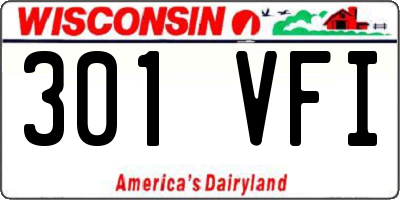 WI license plate 301VFI