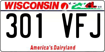 WI license plate 301VFJ
