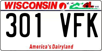 WI license plate 301VFK