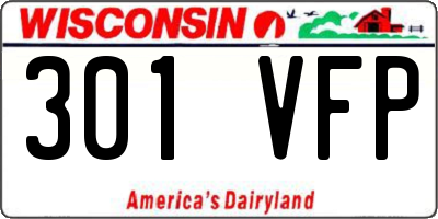 WI license plate 301VFP