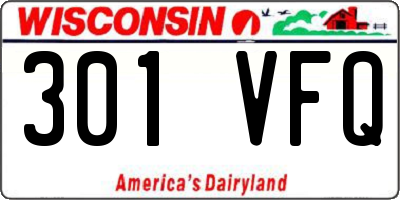WI license plate 301VFQ