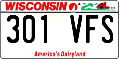 WI license plate 301VFS