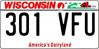 WI license plate 301VFU