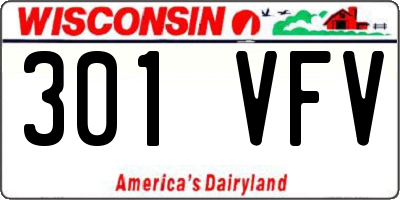 WI license plate 301VFV