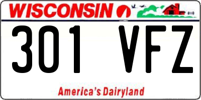 WI license plate 301VFZ