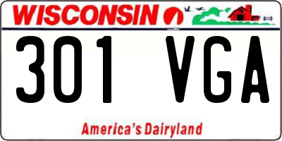 WI license plate 301VGA