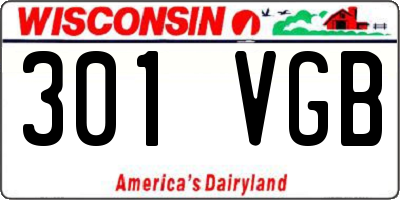 WI license plate 301VGB