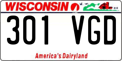 WI license plate 301VGD
