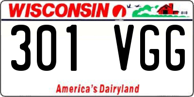 WI license plate 301VGG