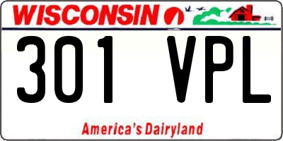 WI license plate 301VPL