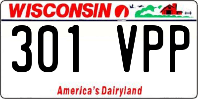 WI license plate 301VPP