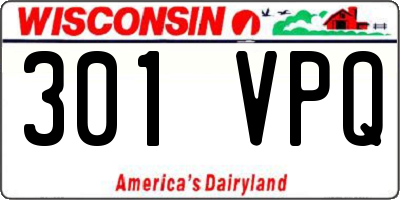 WI license plate 301VPQ