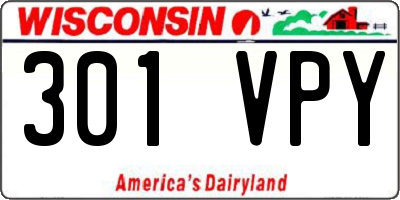 WI license plate 301VPY