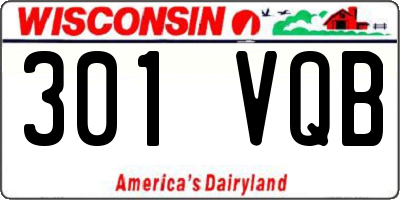WI license plate 301VQB