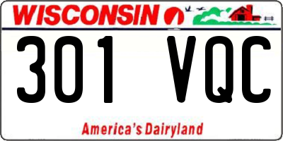 WI license plate 301VQC